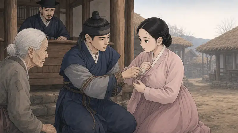 조선 야담 장면 002 - 장부를 품에