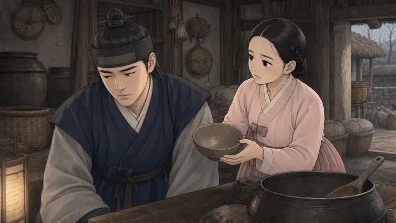 조선 야담 장면 017 - 빈 밥그릇
