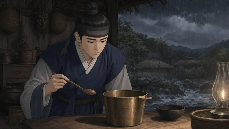 조선 야담 장면 022 - 멈춘 숟가락