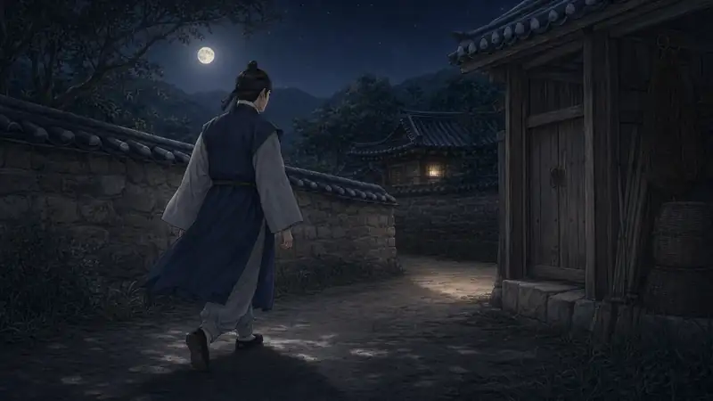 조선 야담 장면 030 - 홀로 창고로
