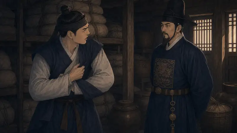 조선 야담 장면 036 - 종이를 감추다