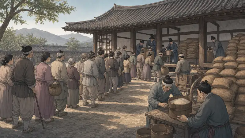 조선 야담 장면 042 - 다시 열린 배급장