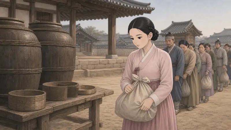 조선 야담 장면 043 - 곰례 대신 온 정월