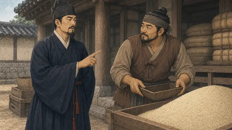 조선 야담 장면 044 - 넘치게 담아라