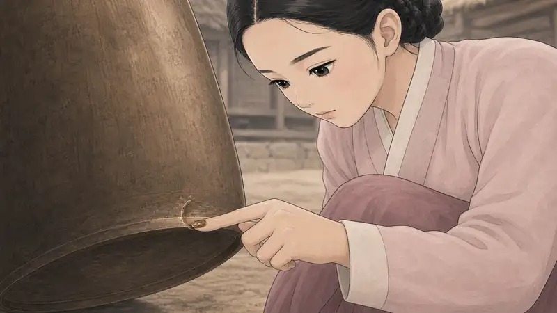 조선 야담 장면 051 - 반달 흠집과 송진