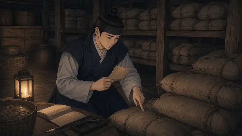 조선 야담 장면 052 - 감춘 손가락