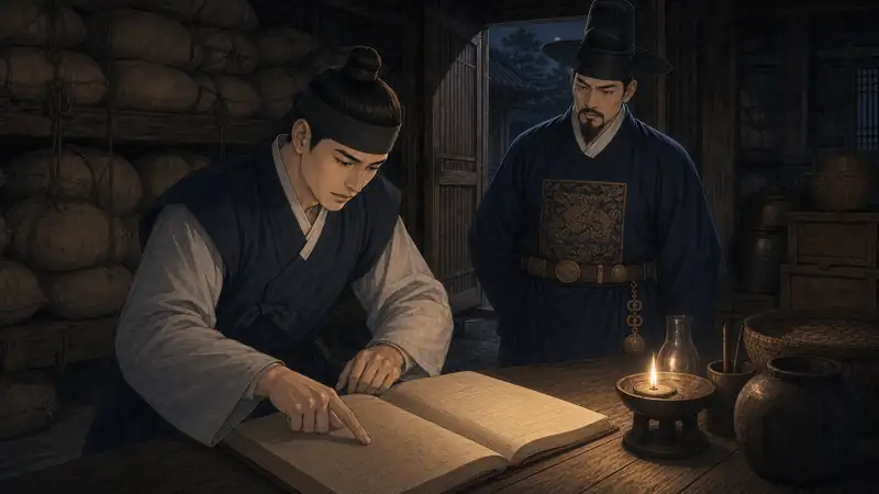 조선 야담 장면 055 - 받은 집을 확인해야