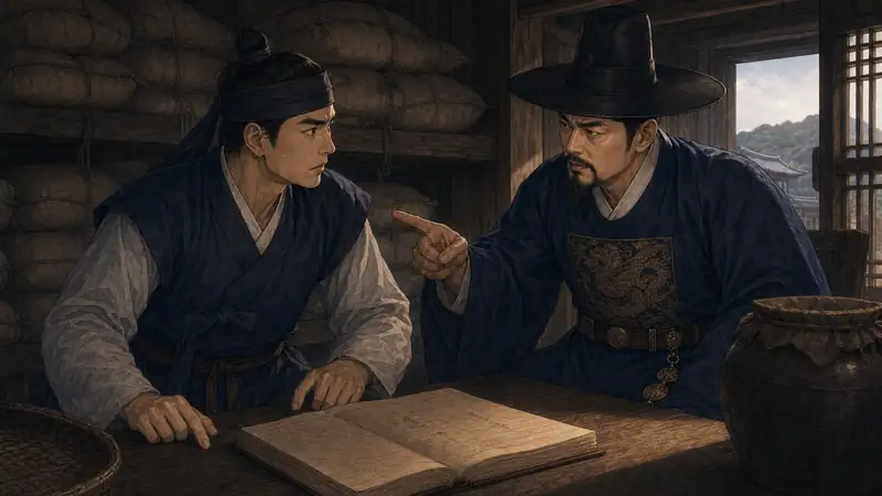 조선 야담 장면 057 - 산 너머 쌀 두 섬