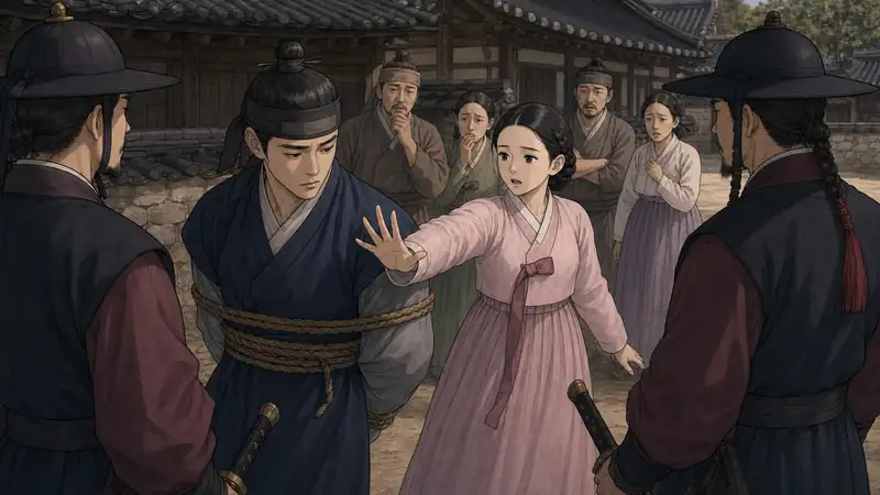 조선 야담 장면 079 - 오라비를 감싸는 정월