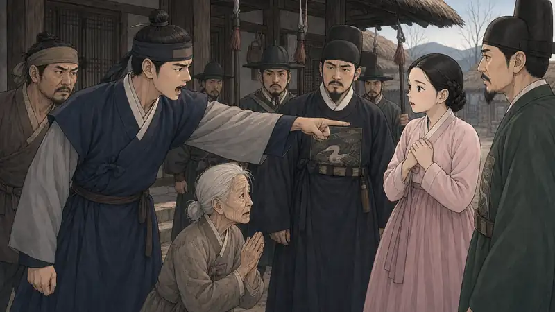 조선 야담 장면 084 - 거짓 고발 선언