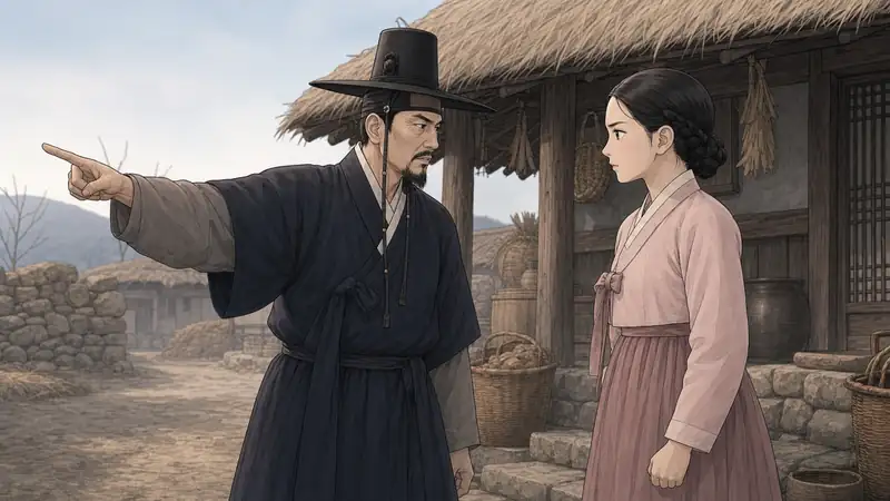 조선 야담 장면 100 - 공범이라 겁주는 윤 호장