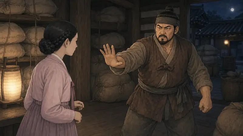조선 야담 장면 116 - 굳어 버린 봉구