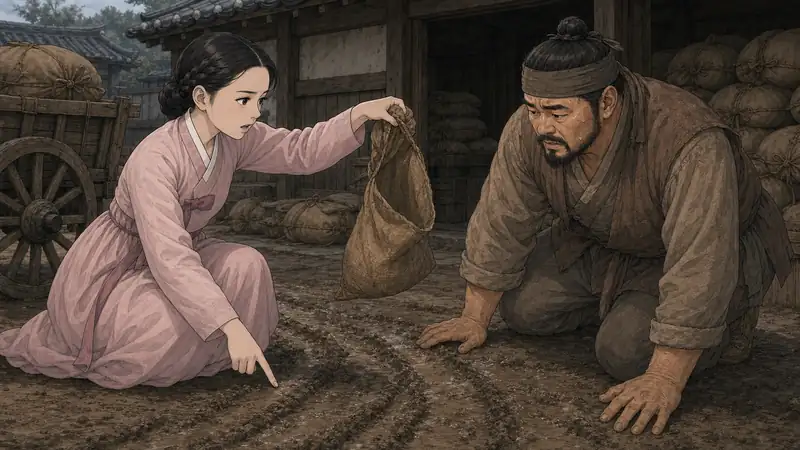 조선 야담 장면 117 - 바퀴 자국으로 압박