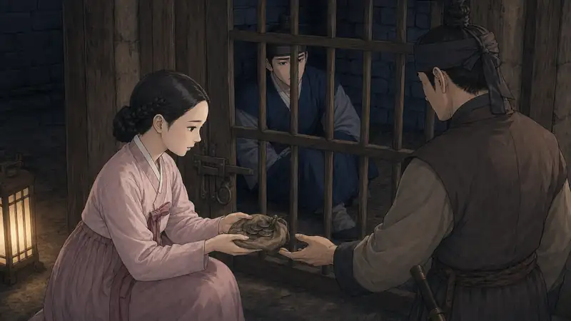 조선 야담 장면 126 - 차가운 옥중 재회