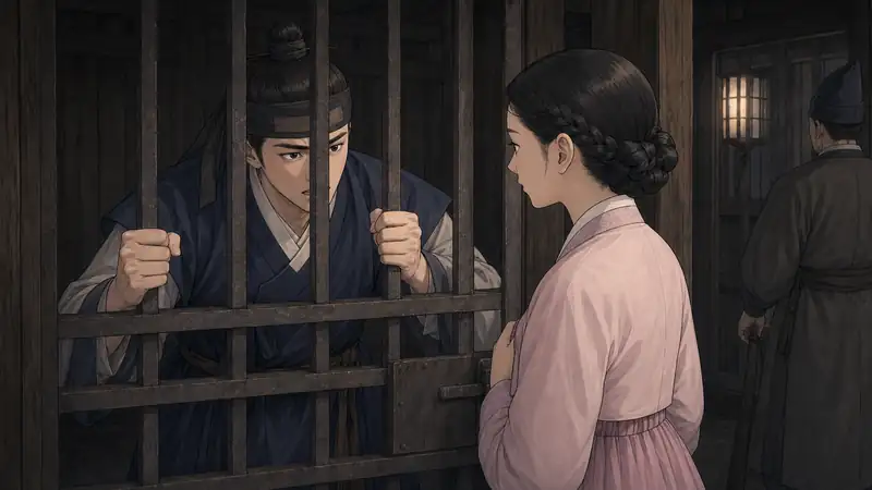 조선 야담 장면 130 - 흔들리는 석우의 눈빛