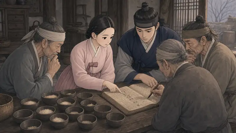 조선 야담 장면 153 - 조금씩 사라진 쌀