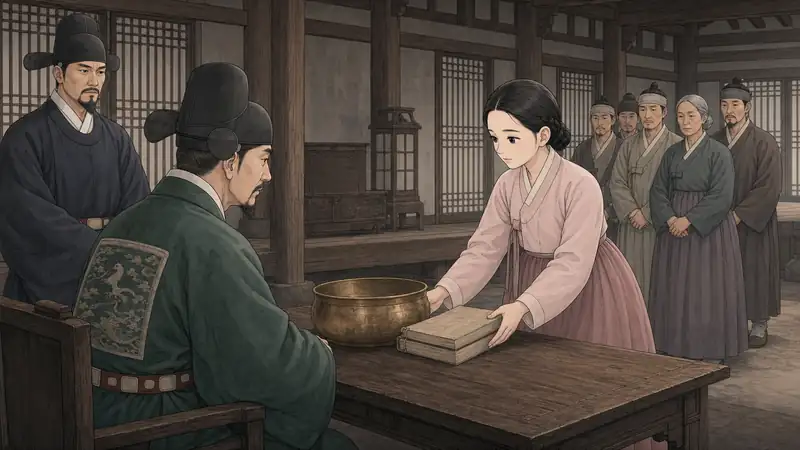 조선 야담 장면 160 - 관아에 놓인 증거