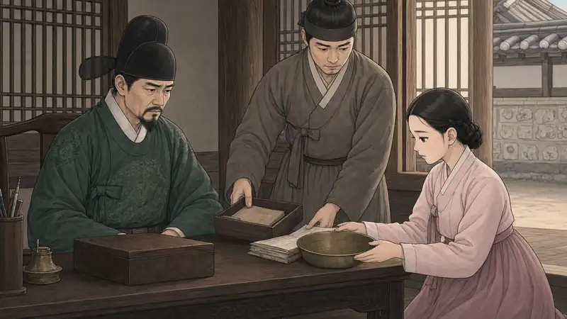 조선 야담 장면 173 - 받아들여지지 않은 증거