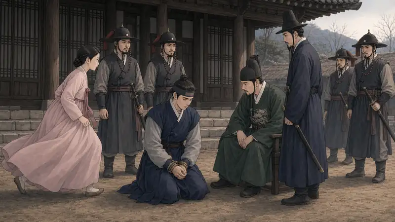 조선 야담 장면 183 - 관아 마당의 심문