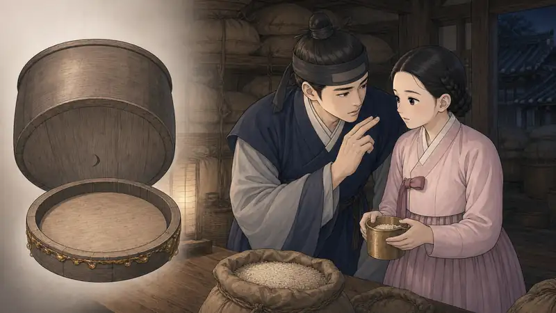 조선 야담 장면 212 - 말통 밑바닥의 단서