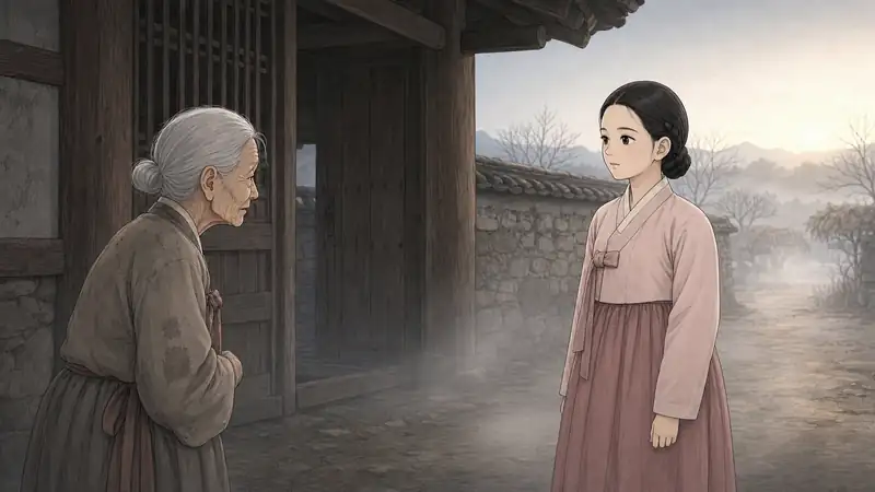 조선 야담 장면 214 - 떠나지 않겠다는 결심