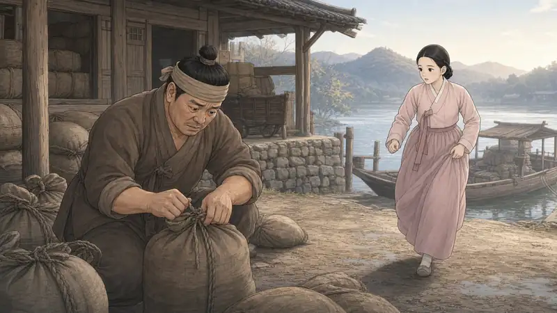 조선 야담 장면 218 - 나루터의 봉구