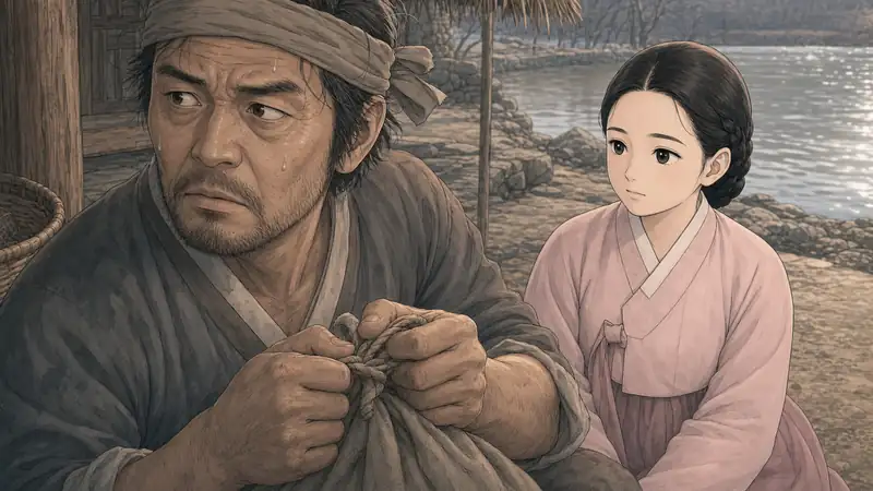 조선 야담 장면 220 - 멈춘 손