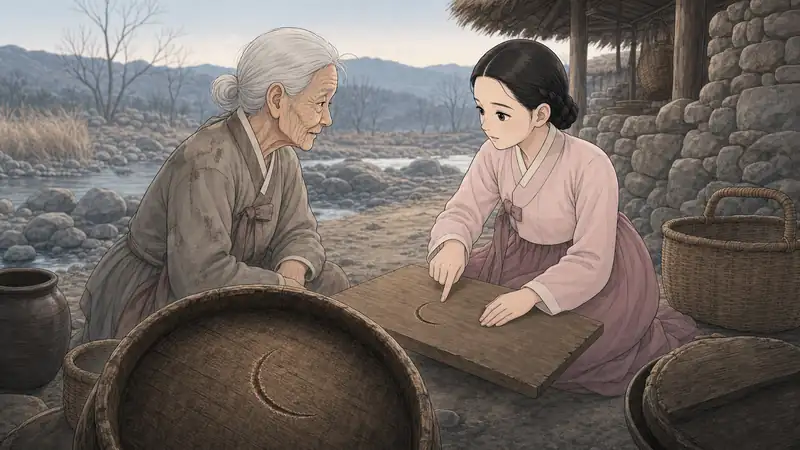 조선 야담 장면 223 - 반달 모양 흠집