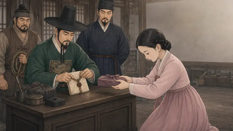 조선 야담 장면 227 - 정월의거짓고백