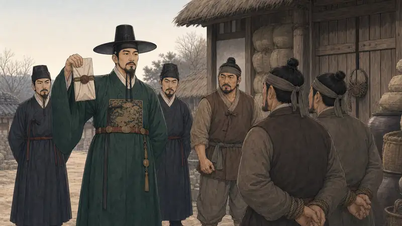조선 야담 장면 231 - 두창고봉인명령
