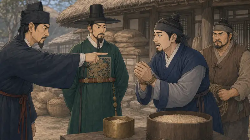 조선 야담 장면 250 - 윤호장의책임회피