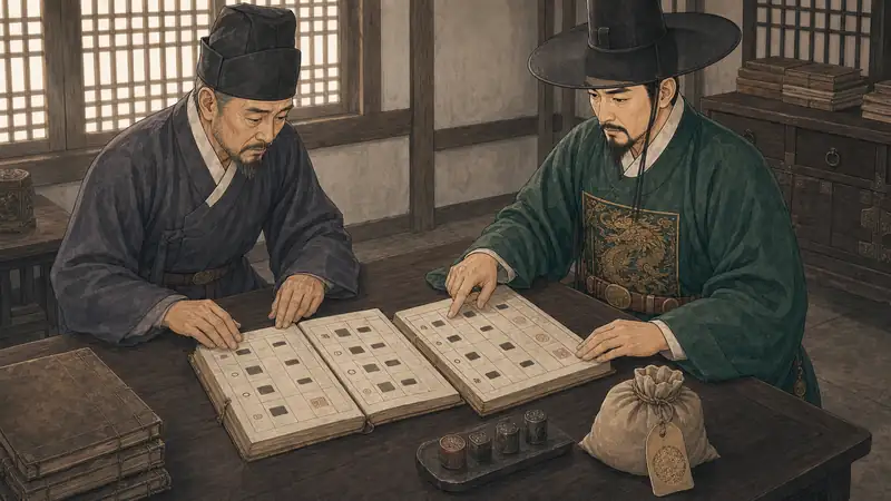 조선 야담 장면 253 - 쌀겨기록의일치