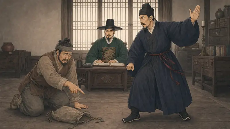 조선 야담 장면 255 - 빈자루와입막음돈