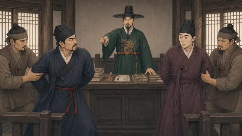 조선 야담 장면 264 - 윤호장과황객주체포