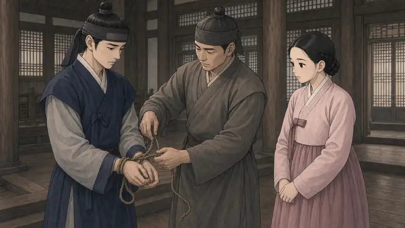 조선 야담 장면 265 - 풀리는포승