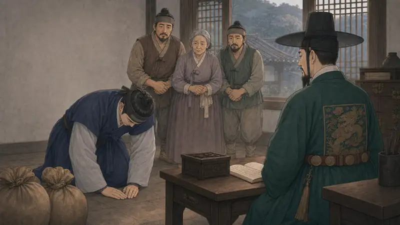 조선 야담 장면 267 - 석우의책임인정
