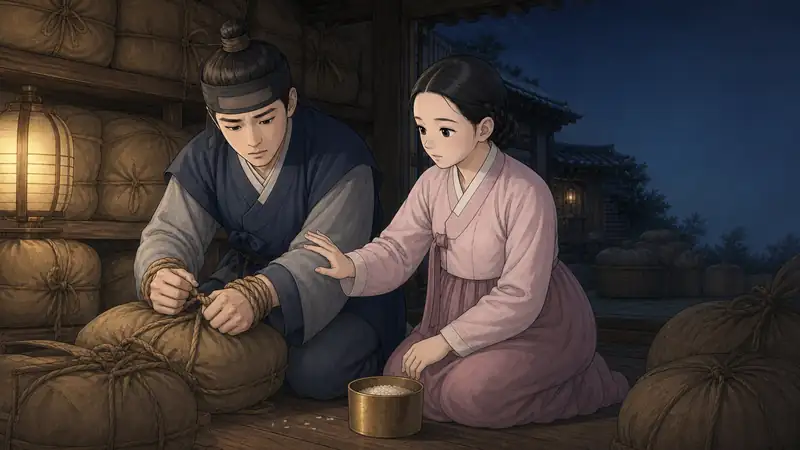 조선 야담 장면 283 - 한가닥씩천천히
