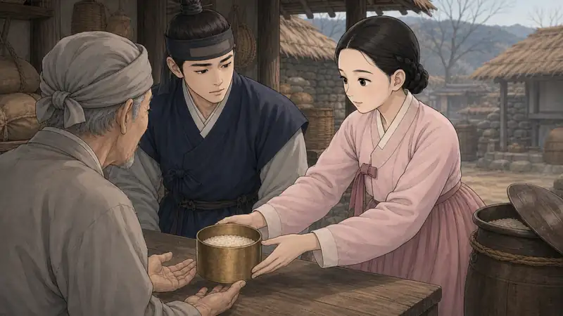 조선 야담 장면 295 - 마을의기준됫박
